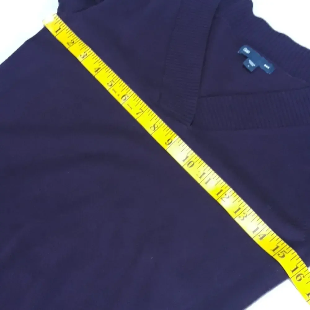 Gap Womens Sz L Purple Preppy Y2K Lightweight V-neck Cotton Blend Sweater